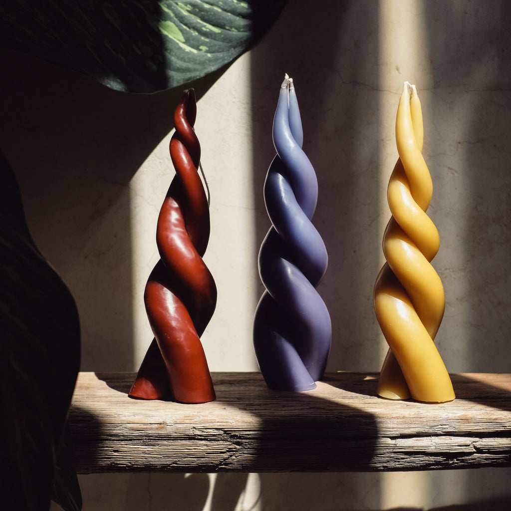 Bienenwachskerze handgemacht, Kerzen-Skulptur 