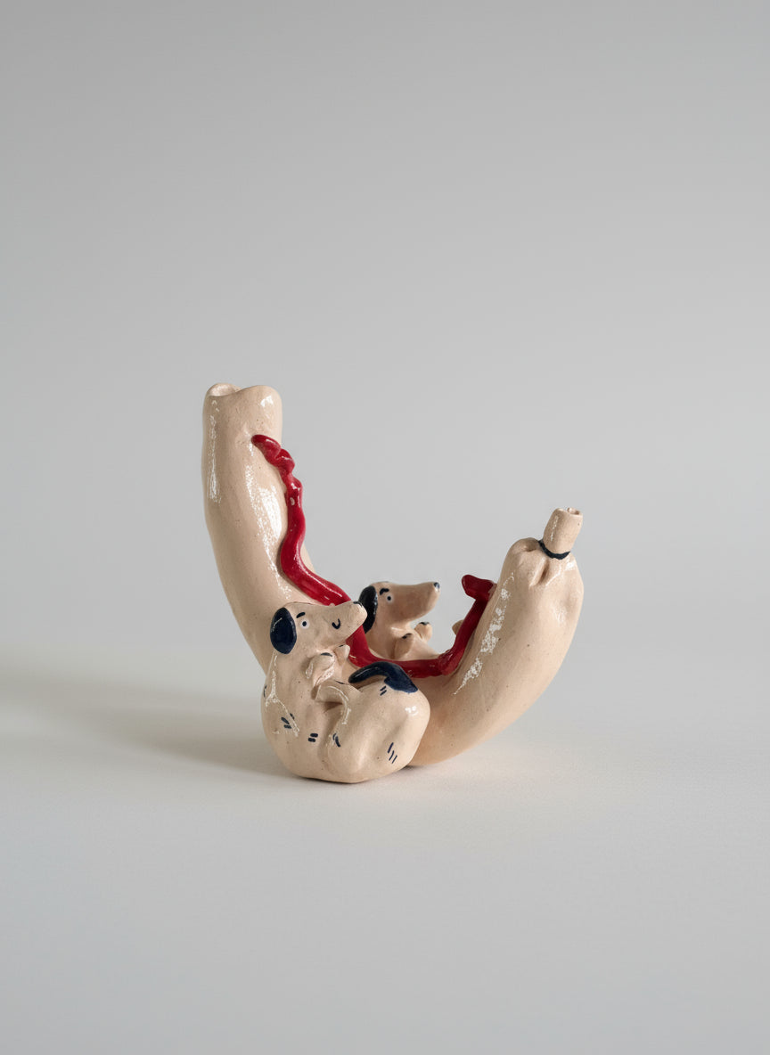 Keramikvase "Dackel"