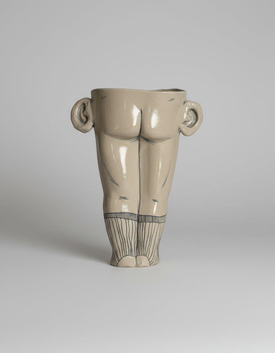Keramikvase "Arsch mit Ohren"